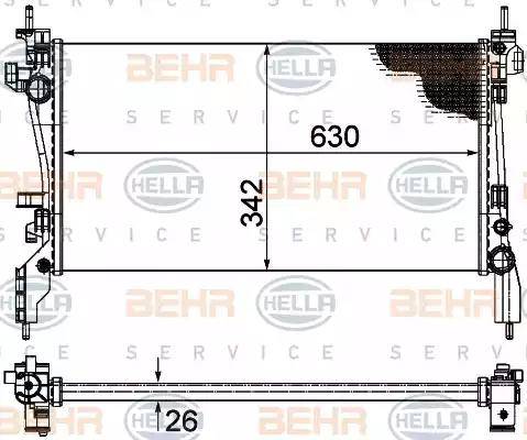 HELLA 8MK 376 754-564 - Radiators, Motora dzesēšanas sistēma ps1.lv