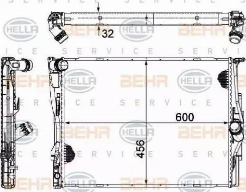 HELLA 8MK 376 754-054 - Radiators, Motora dzesēšanas sistēma ps1.lv