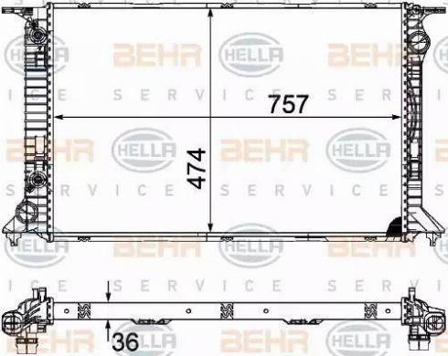 HELLA 8MK 376 754-744 - Radiators, Motora dzesēšanas sistēma ps1.lv