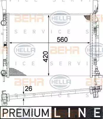 HELLA 8MK 376 755-521 - Radiators, Motora dzesēšanas sistēma ps1.lv