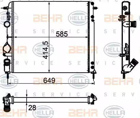 HELLA 8MK 376 755-361 - Radiators, Motora dzesēšanas sistēma ps1.lv