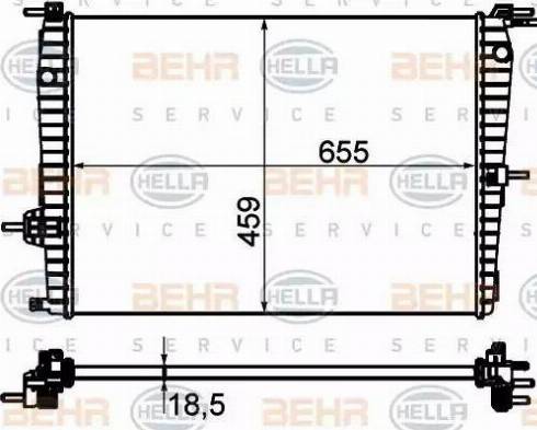 HELLA 8MK 376 756-591 - Radiators, Motora dzesēšanas sistēma ps1.lv