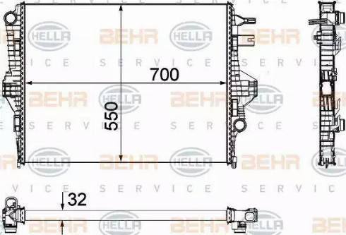 HELLA 8MK 376 756-341 - Radiators, Motora dzesēšanas sistēma ps1.lv