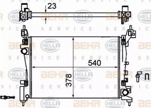 HELLA 8MK 376 756-324 - Radiators, Motora dzesēšanas sistēma ps1.lv