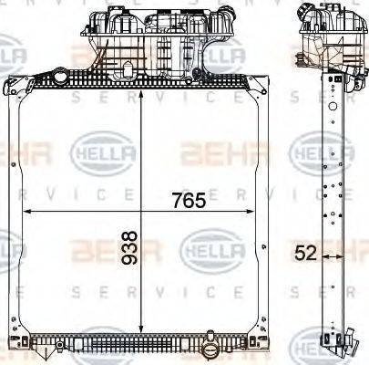 HELLA 8MK 376 750-541 - Radiators, Motora dzesēšanas sistēma ps1.lv