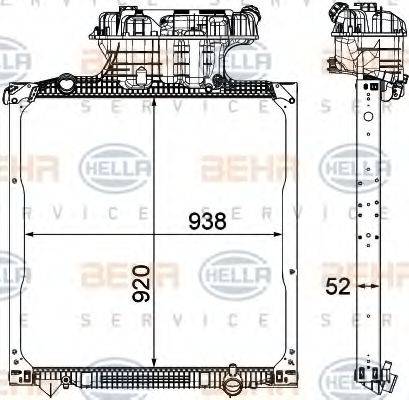 HELLA 8MK 376 750-561 - Radiators, Motora dzesēšanas sistēma ps1.lv