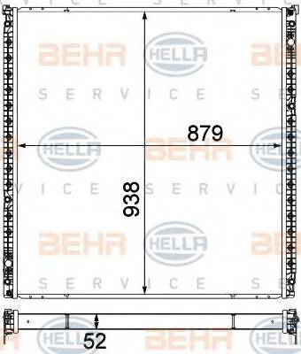 HELLA 8MK 376 750-581 - Zemas temperatūras dzesētājs, Starpdzesētājs ps1.lv