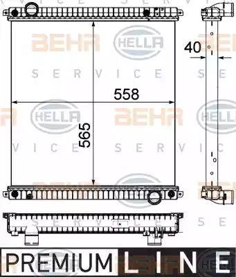 HELLA 8MK 376 751-251 - Radiators, Motora dzesēšanas sistēma ps1.lv