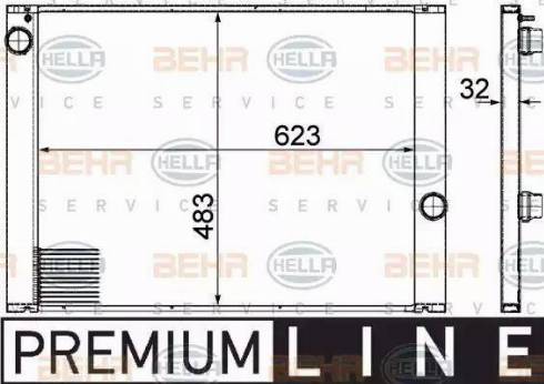 HELLA 8MK 376 753-591 - Radiators, Motora dzesēšanas sistēma ps1.lv