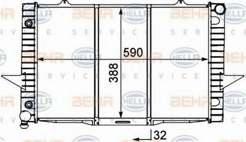 HELLA 8MK 376 753-531 - Radiators, Motora dzesēšanas sistēma ps1.lv