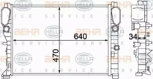 HELLA 8MK 376 769-781 - Radiators, Motora dzesēšanas sistēma ps1.lv