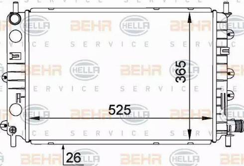 HELLA 8MK 376 764-001 - Radiators, Motora dzesēšanas sistēma ps1.lv