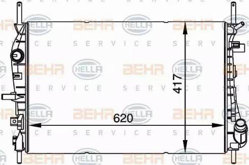 HELLA 8MK 376 764-381 - Radiators, Motora dzesēšanas sistēma ps1.lv