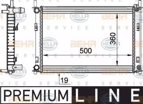 HELLA 8MK 376 764-291 - Radiators, Motora dzesēšanas sistēma ps1.lv