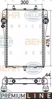 HELLA 8MK 376 765-141 - Radiators, Motora dzesēšanas sistēma ps1.lv