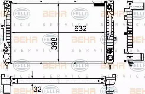 HELLA 8MK 376 766-141 - Radiators, Motora dzesēšanas sistēma ps1.lv