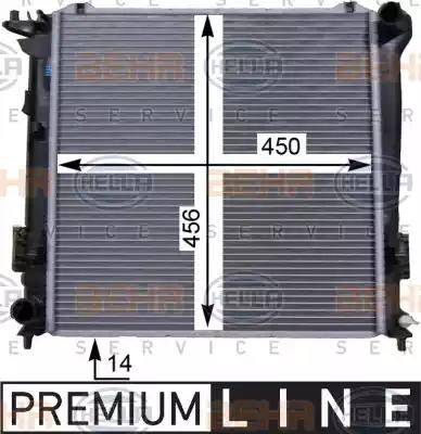 HELLA 8MK 376 763-321 - Radiators, Motora dzesēšanas sistēma ps1.lv