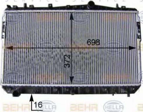 HELLA 8MK 376 762-694 - Radiators, Motora dzesēšanas sistēma ps1.lv