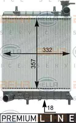 HELLA 8MK 376 762-061 - Radiators, Motora dzesēšanas sistēma ps1.lv