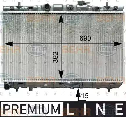 HELLA 8MK 376 762-101 - Radiators, Motora dzesēšanas sistēma ps1.lv