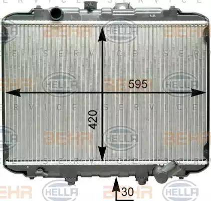 HELLA 8MK 376 762-381 - Radiators, Motora dzesēšanas sistēma ps1.lv