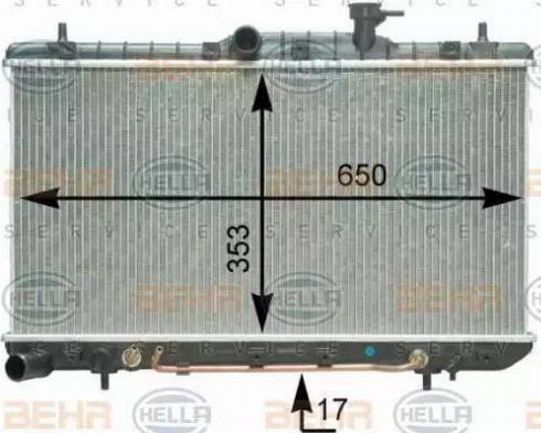 HELLA 8MK 376 762-771 - Radiators, Motora dzesēšanas sistēma ps1.lv