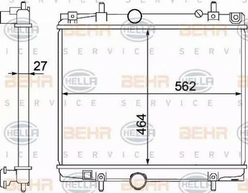 HELLA 8MK 376 767-141 - Radiators, Motora dzesēšanas sistēma ps1.lv