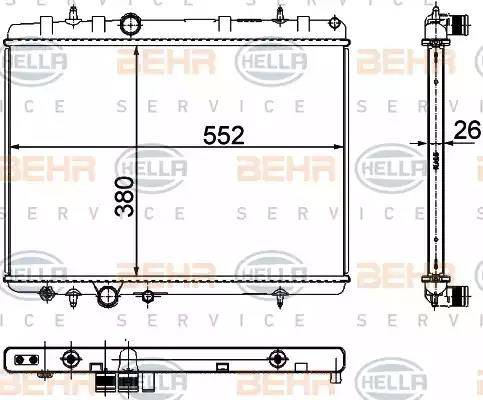 HELLA 8MK 376 767-101 - Radiators, Motora dzesēšanas sistēma ps1.lv