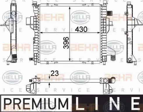 HELLA 8MK 376 706-541 - Radiators, Motora dzesēšanas sistēma ps1.lv