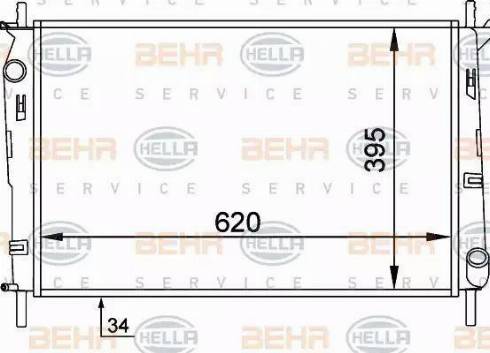 HELLA 8MK 376 706-631 - Radiators, Motora dzesēšanas sistēma ps1.lv