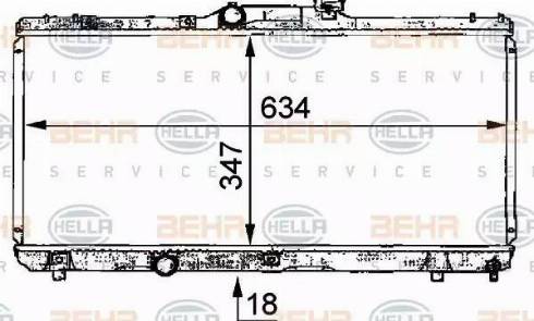 HELLA 8MK 376 706-731 - Radiators, Motora dzesēšanas sistēma ps1.lv