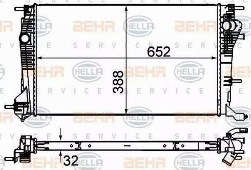 HELLA 8MK 376 700-421 - Radiators, Motora dzesēšanas sistēma ps1.lv