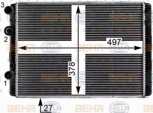 HELLA 8MK 376 700-471 - Radiators, Motora dzesēšanas sistēma ps1.lv