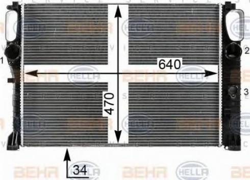 HELLA 8MK 376 700-591 - Radiators, Motora dzesēšanas sistēma ps1.lv