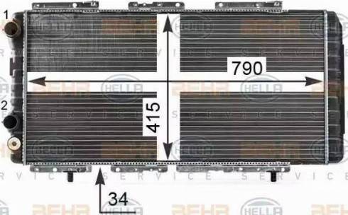 HELLA 8MK 376 700-554 - Radiators, Motora dzesēšanas sistēma ps1.lv