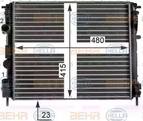 HELLA 8MK 376 700-584 - Radiators, Motora dzesēšanas sistēma ps1.lv