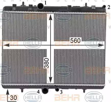 HELLA 8MK 376 700-534 - Radiators, Motora dzesēšanas sistēma ps1.lv