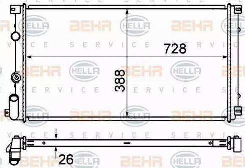 HELLA 8MK 376 700-651 - Radiators, Motora dzesēšanas sistēma ps1.lv