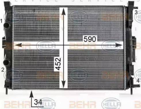 HELLA 8MK 376 700-681 - Radiators, Motora dzesēšanas sistēma ps1.lv