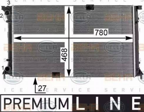 HELLA 8MK 376 700-361 - Radiators, Motora dzesēšanas sistēma ps1.lv