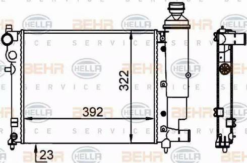 HELLA 8MK 376 701-684 - Radiators, Motora dzesēšanas sistēma ps1.lv