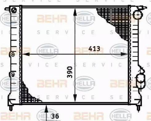 HELLA 8MK 376 708-611 - Radiators, Motora dzesēšanas sistēma ps1.lv