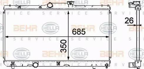 HELLA 8MK 376 708-391 - Radiators, Motora dzesēšanas sistēma ps1.lv