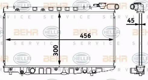 HELLA 8MK 376 708-351 - Radiators, Motora dzesēšanas sistēma ps1.lv