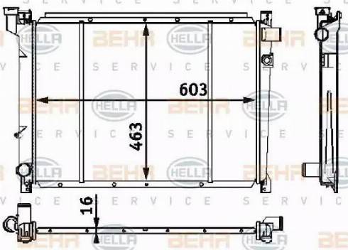 HELLA 8MK 376 708-251 - Radiators, Motora dzesēšanas sistēma ps1.lv