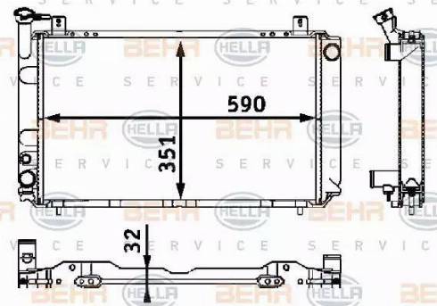 HELLA 8MK 376 708-271 - Radiators, Motora dzesēšanas sistēma ps1.lv