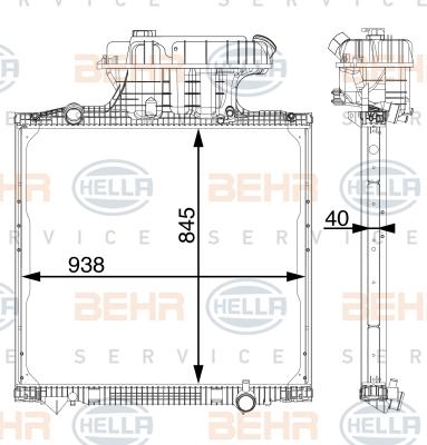 HELLA 8MK 376 702-894 - Radiators, Motora dzesēšanas sistēma ps1.lv