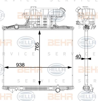 HELLA 8MK 376 702-844 - Radiators, Motora dzesēšanas sistēma ps1.lv