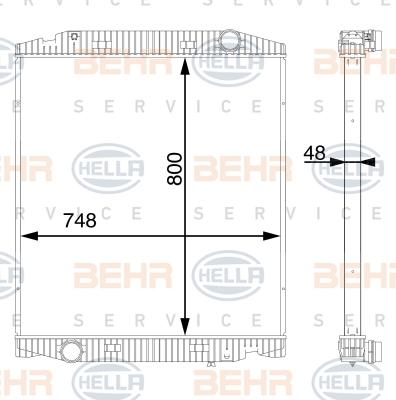 HELLA 8MK 376 702-874 - Radiators, Motora dzesēšanas sistēma ps1.lv