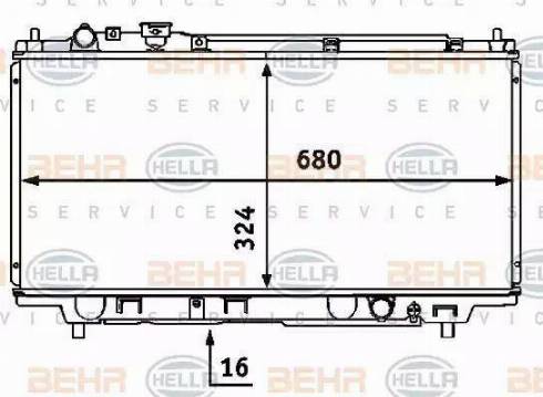 HELLA 8MK 376 707-474 - Radiators, Motora dzesēšanas sistēma ps1.lv